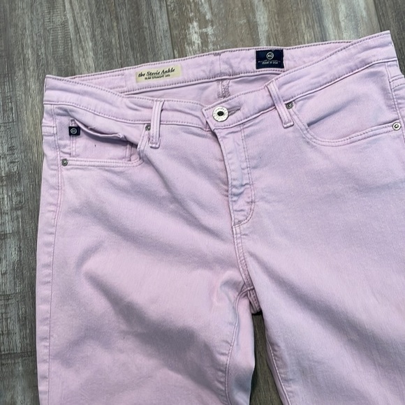 AG Adriano Goldschmied lavender lilac Stevie Ankle Slim Straight Jeans - Picture 3 of 7